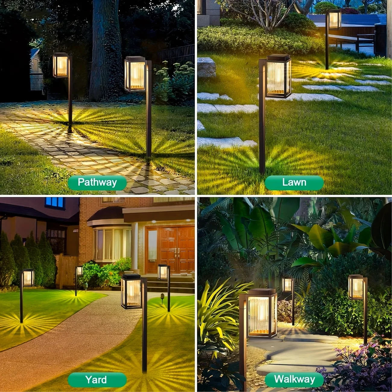 Solar Pathway Lights Outdoor Waterproof Led Landscape Lawn Lamps