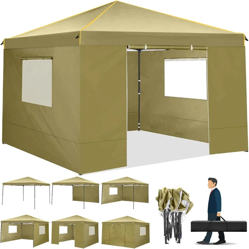 Tooluck Pop Up Canopy Tent With Sidewalls And Mosquito Net