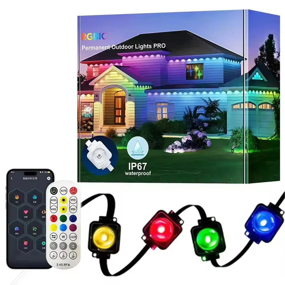 Mimirgb Smart Eave Lights Waterproof Outdoor Remote Control String