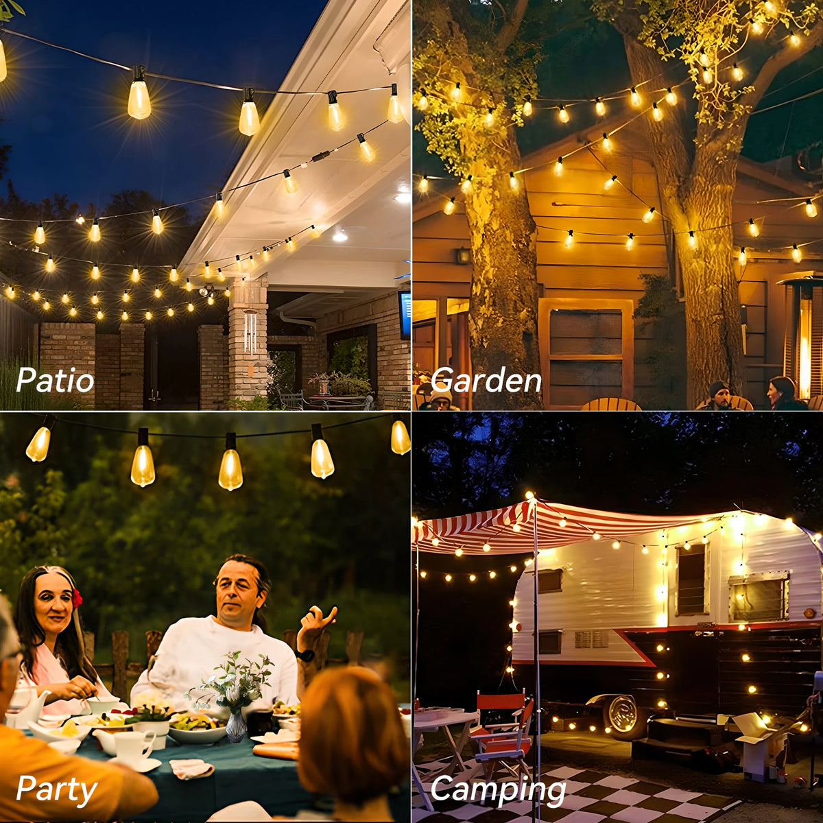 ST38 LED Globe String Lights With Replaceable Shatterproof Bulbs