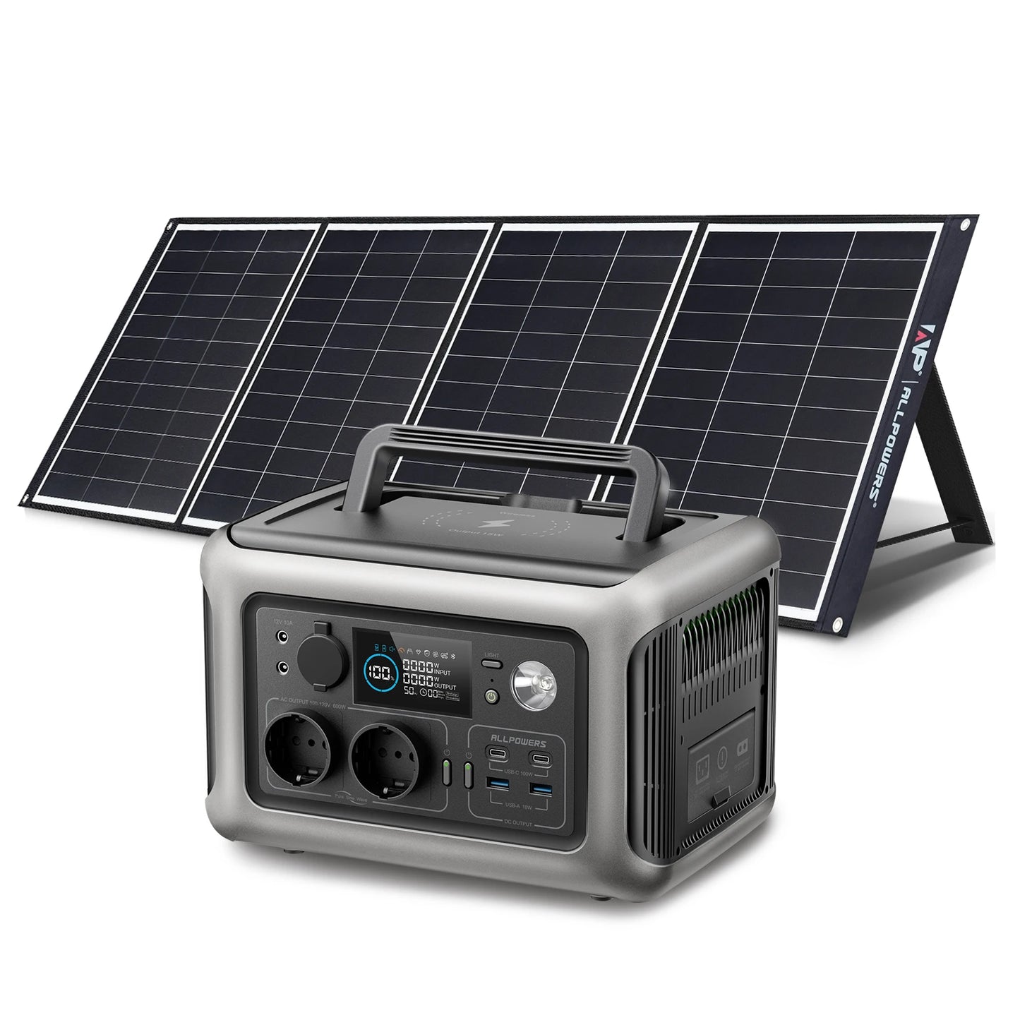 ALLPOWERS R600 Portable Power Station LiFePO4 Battery Solar Panel Ready