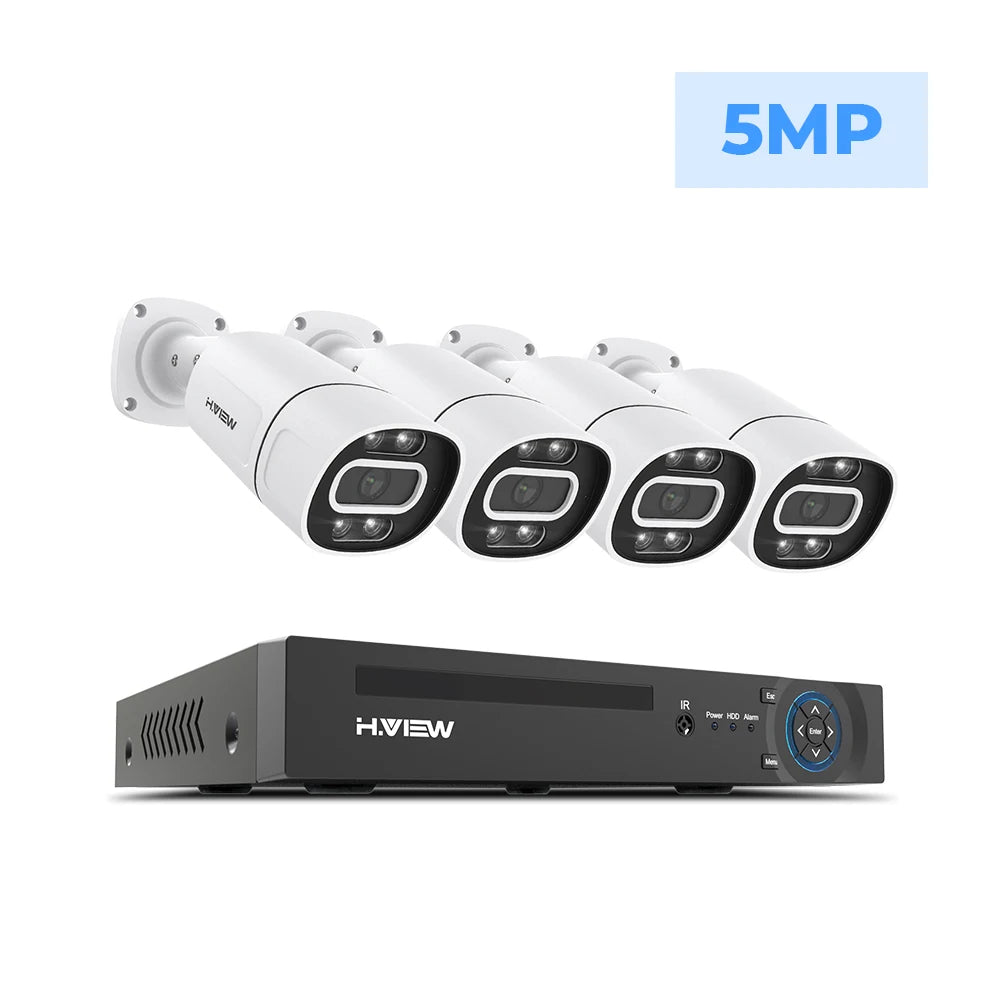 H.VIEW 4K CCTV Security Camera System With NVR Kit