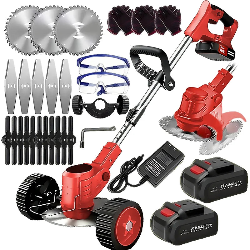 Rechargeable Cordless Weed Trimmer With Dual Lithium Batteries For Yard