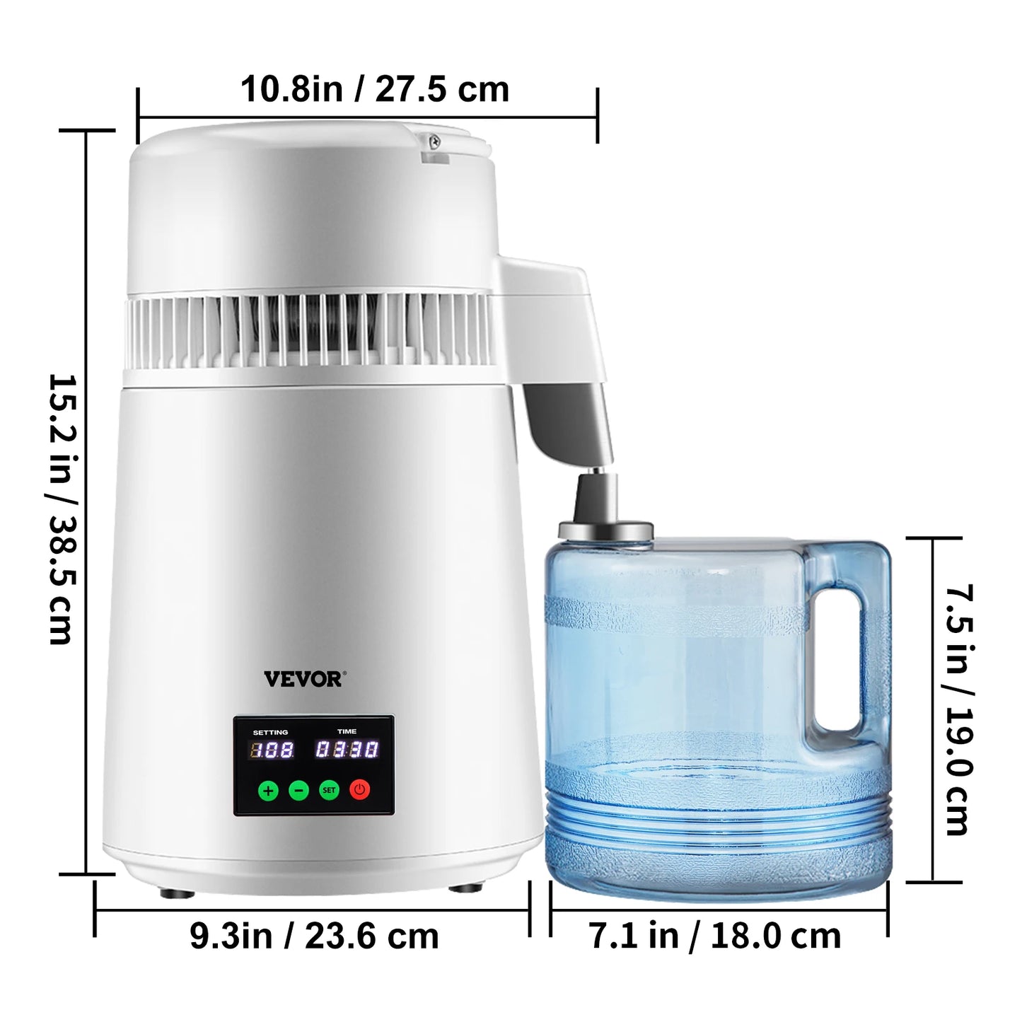 SucceBuy Touch Screen Water Distiller For Home Drinking Water