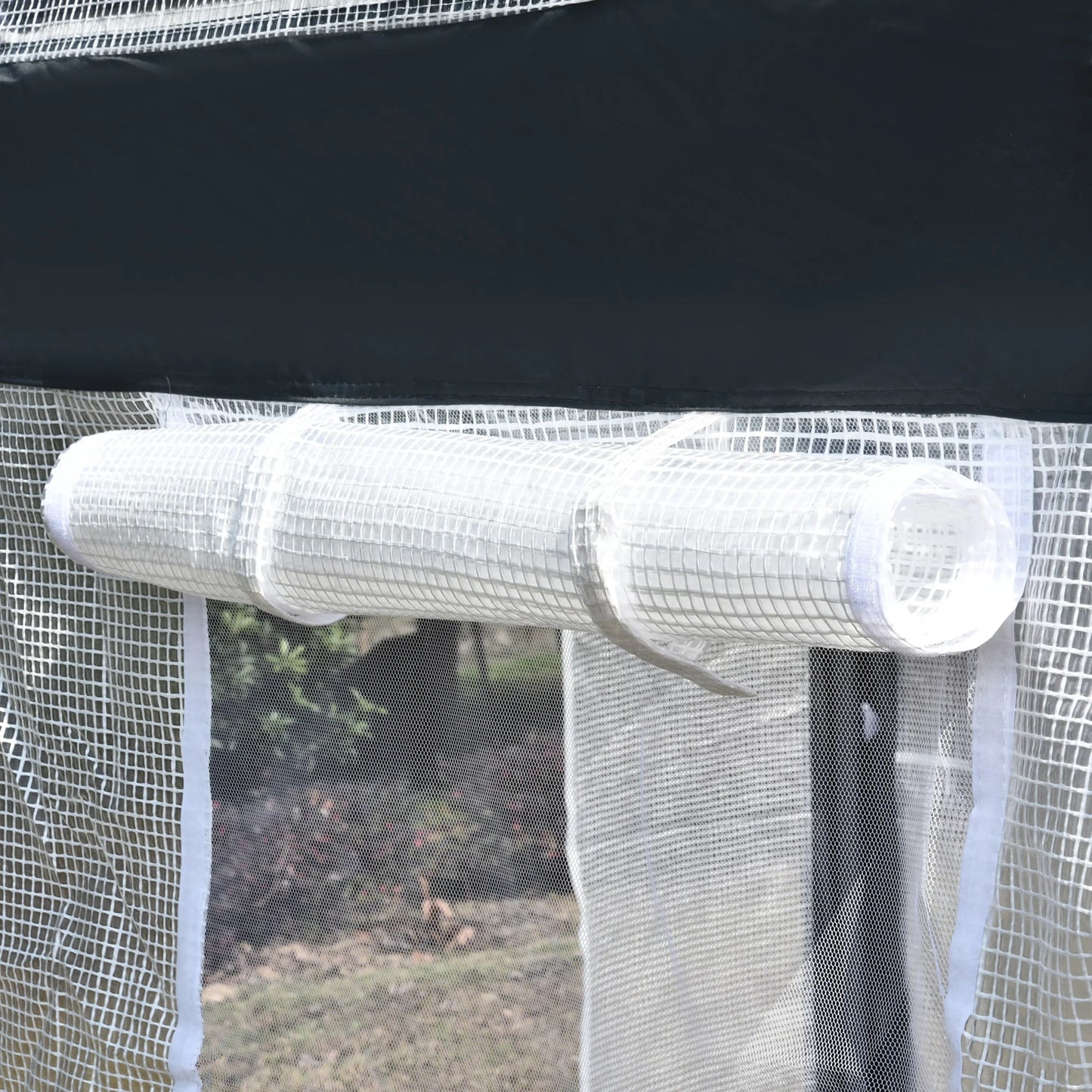 Outsunny Walk In Garden Greenhouse With Roll Up Door