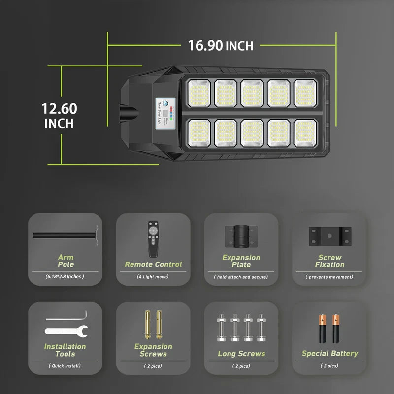 Solar LED Flood Light With Motion Sensor And Remote Control