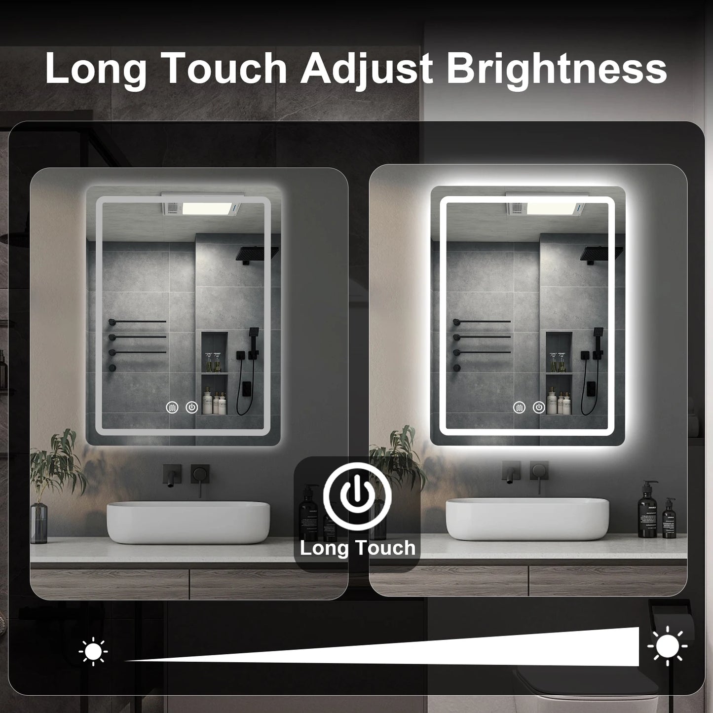 MYGIIVOVO LED Bathroom Vanity Mirror With Backlit Fogless Demister