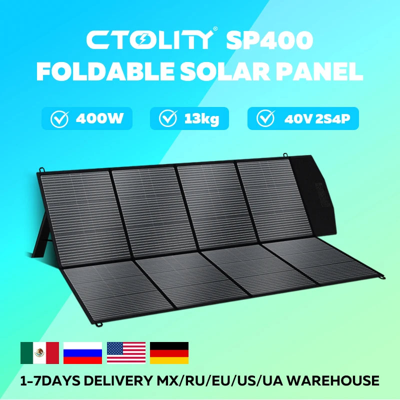 CTOLITY SP400 Portable Solar Panel 400W Flexible Charger