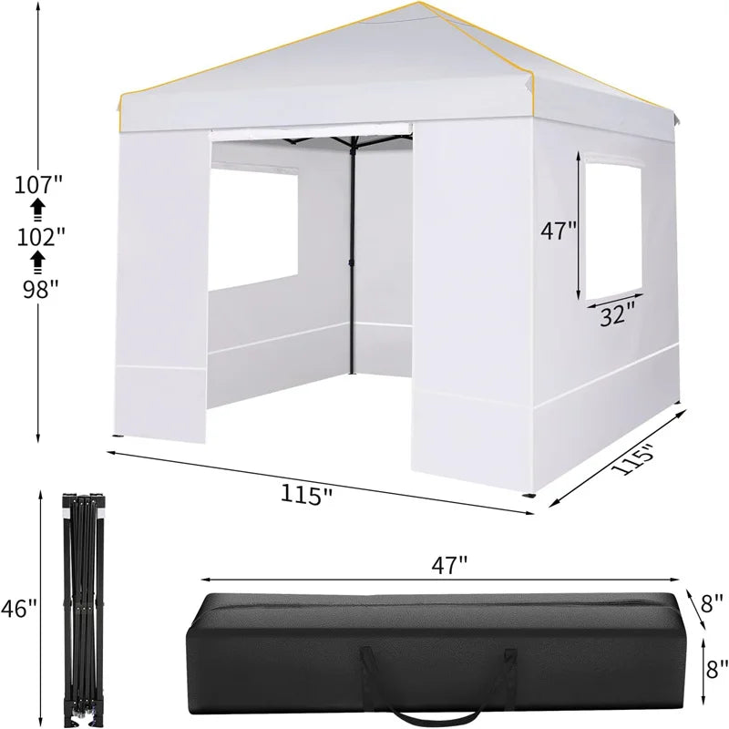 Tooluck Pop Up Canopy Tent With Sidewalls And Mosquito Net