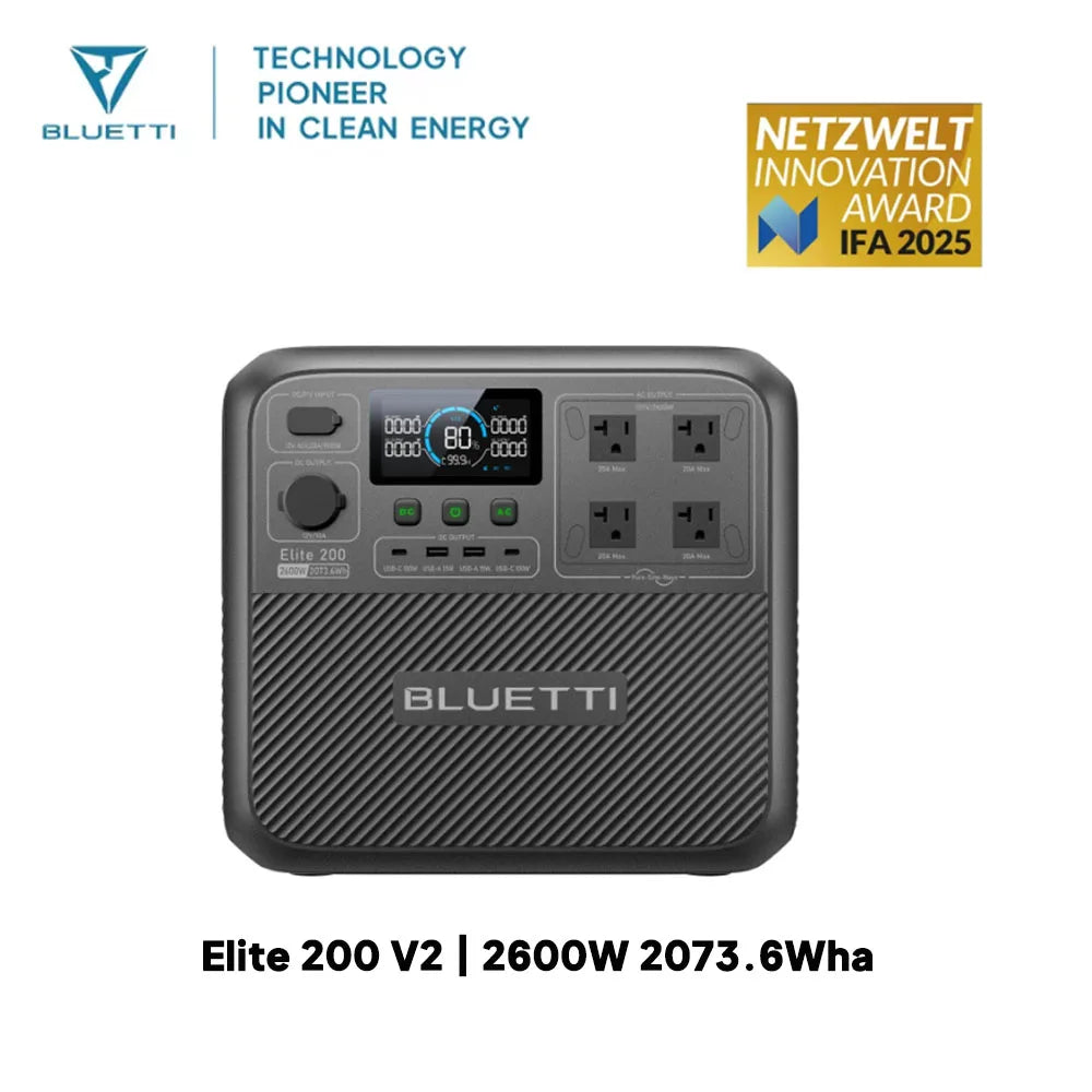 BLUETTI Elite 200 V2 Portable Power Station Solar Generator