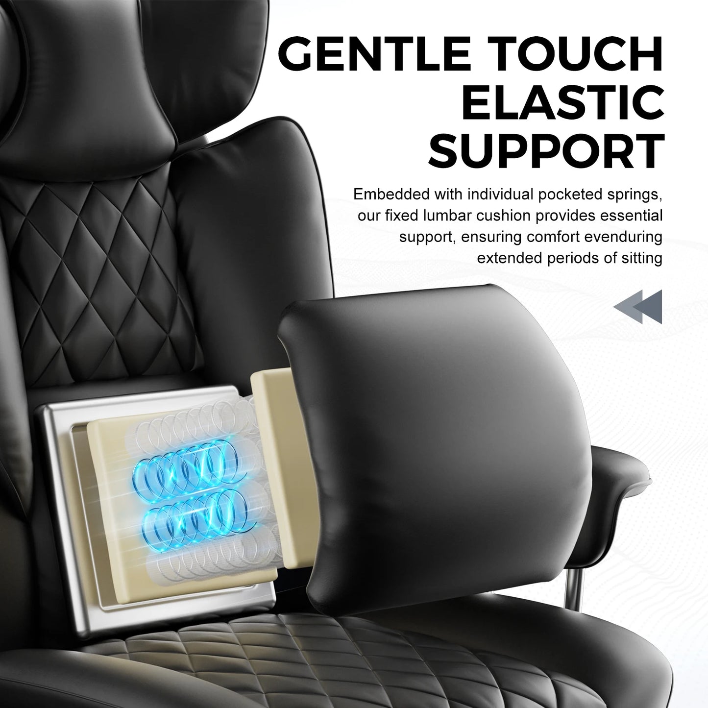 Comhoma Ergonomic Gaming Chair With Lumbar Support And Footrest