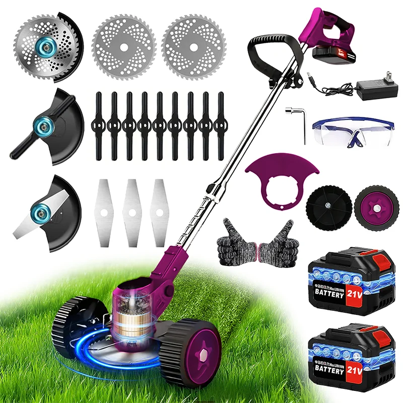 Cordless Lawn Mower And Trimmer For Courtyards And Gardens