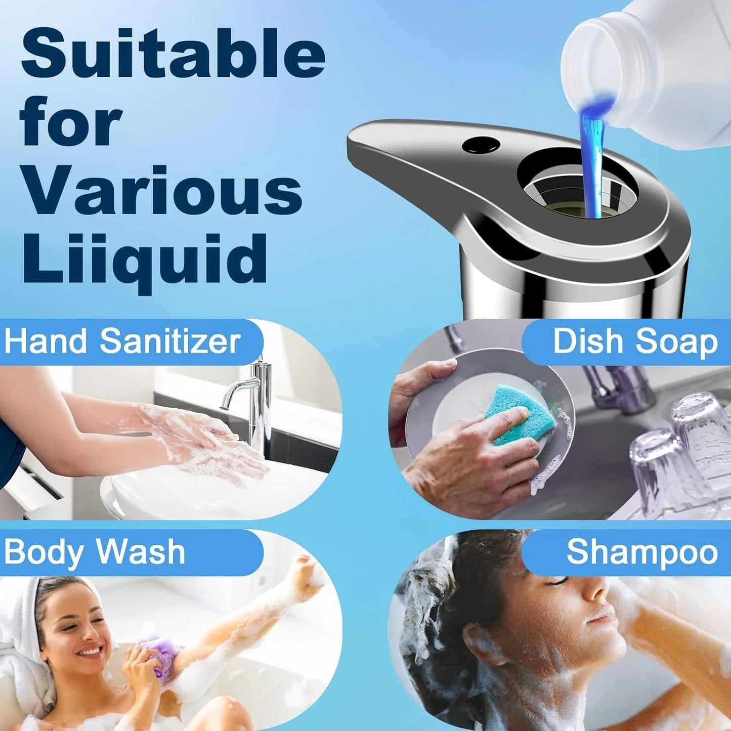 Touchless Automatic Soap Dispenser Infrared Sensor For Kitchen Bathroom