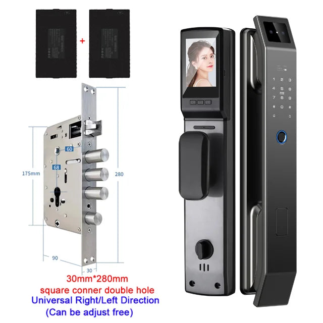 YKESDL 3D Face Recognition Fingerprint Smart Door Lock With Camera
