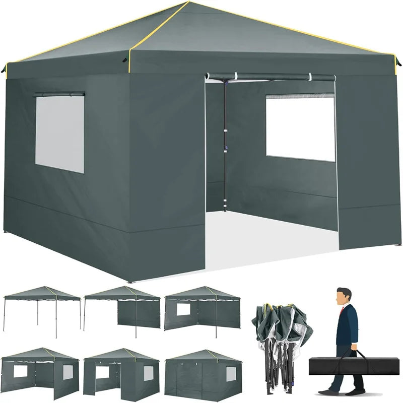 Tooluck Pop Up Canopy Tent With Sidewalls And Mosquito Net