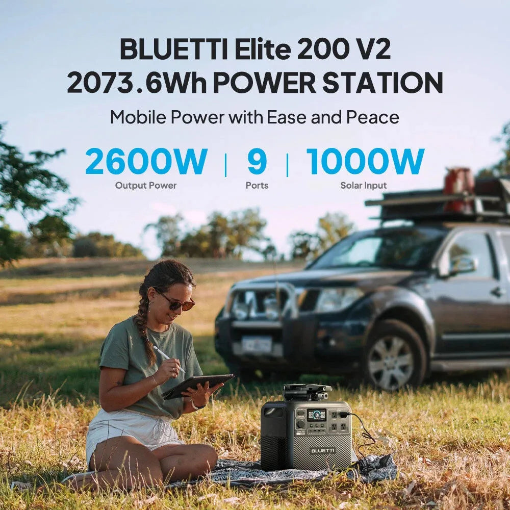 BLUETTI Elite 200 V2 Portable Power Station Solar Generator