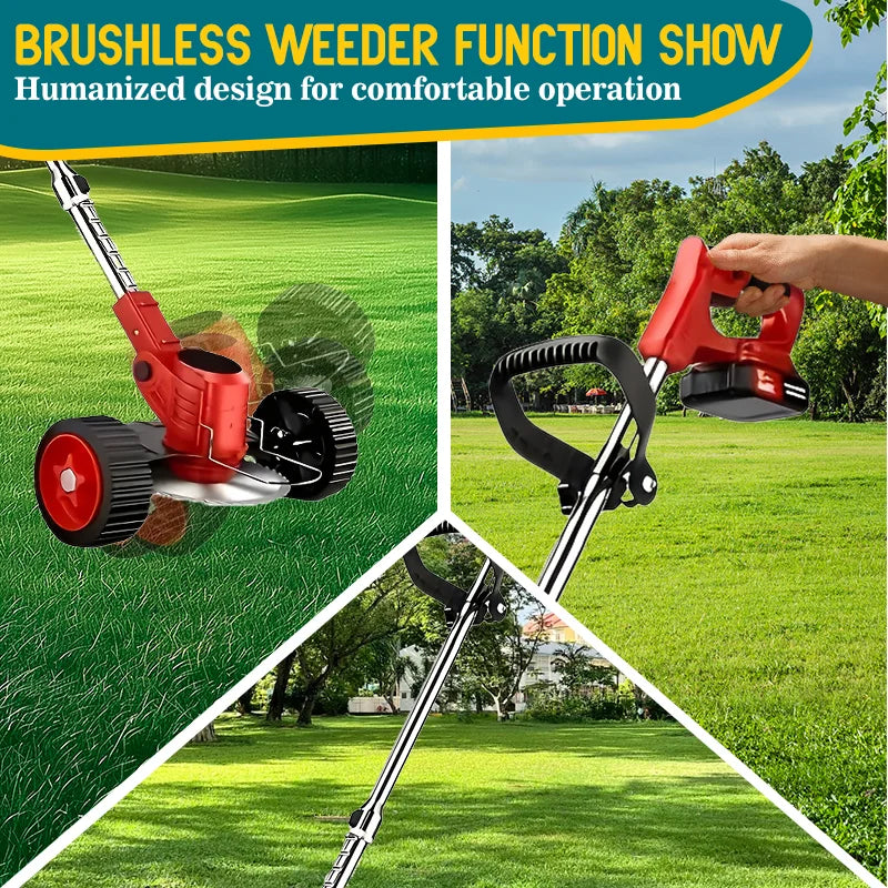 Cordless Lawn Mower And Trimmer For Courtyards And Gardens