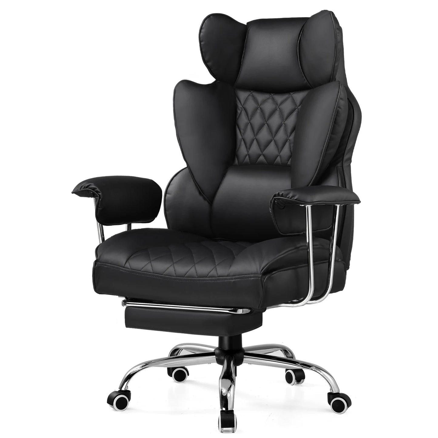 Comhoma Ergonomic Gaming Chair With Lumbar Support And Footrest