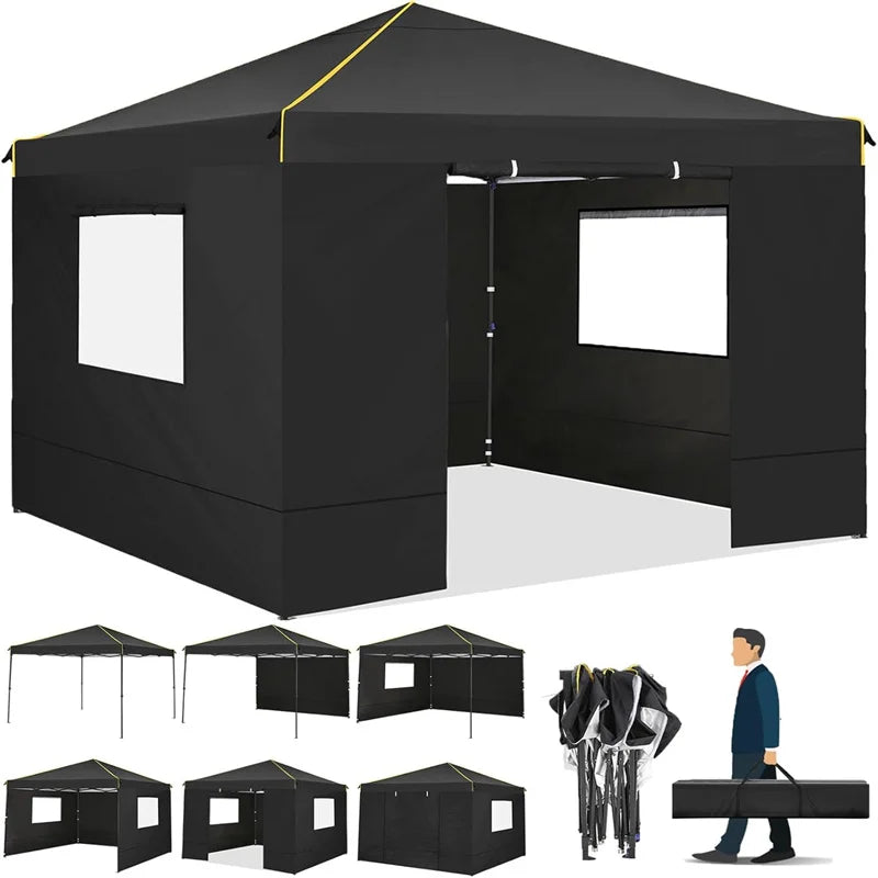 Tooluck Pop Up Canopy Tent With Sidewalls And Mosquito Net