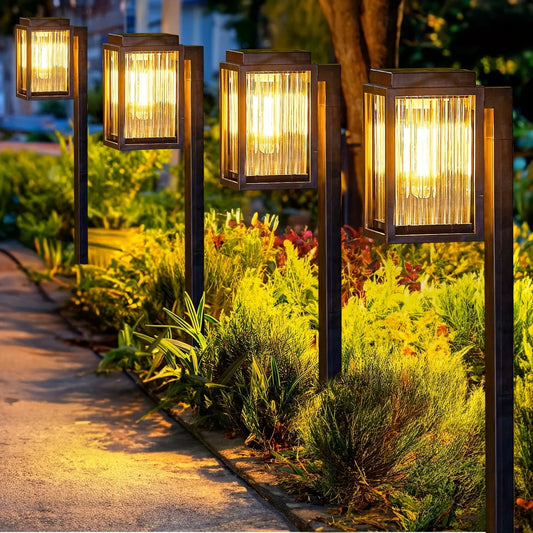Solar Pathway Lights Outdoor Waterproof Led Landscape Lawn Lamps