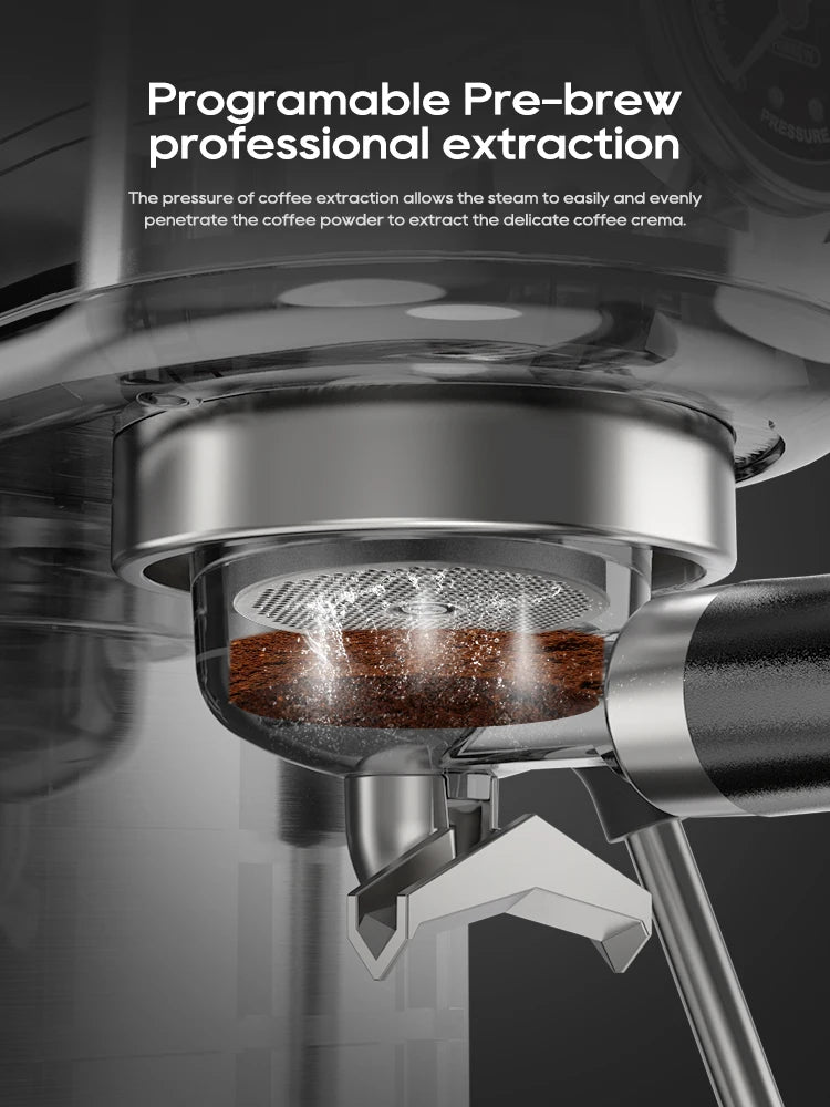 HiBREW H10B Semi Automatic Espresso Machine With Adjustable Temperature