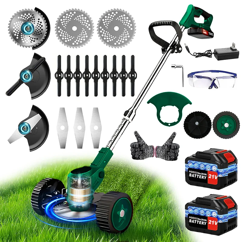 Cordless Lawn Mower And Trimmer For Courtyards And Gardens