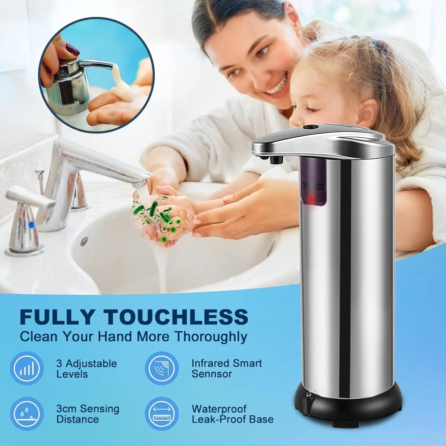 Touchless Automatic Soap Dispenser Infrared Sensor For Kitchen Bathroom