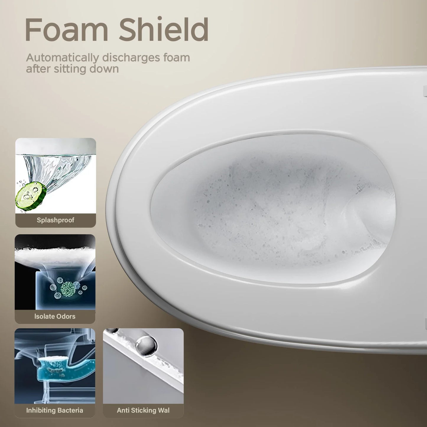 Smart Toilet With Built In Bidet Auto Open Close Dual Flush Heated Bidet Seat
