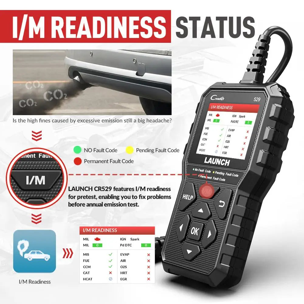 LAUNCH CReader 529 OBD2 Automotive Diagnostic Code Reader Scanner