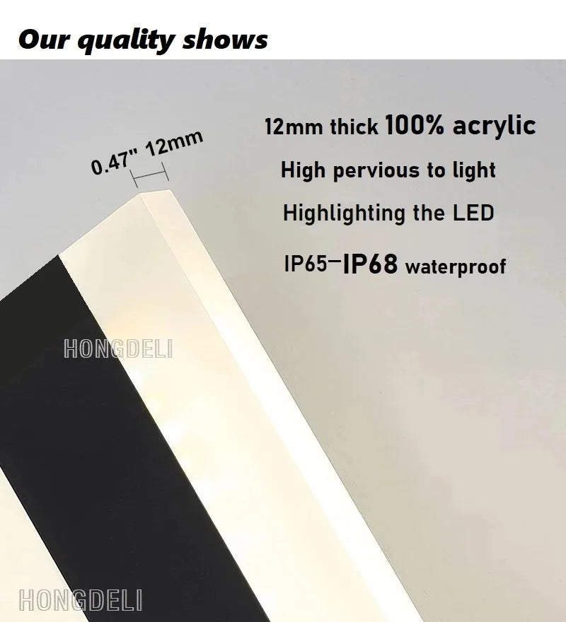 Hong De Li LED Outdoor Wall Light IP65 Waterproof Pro