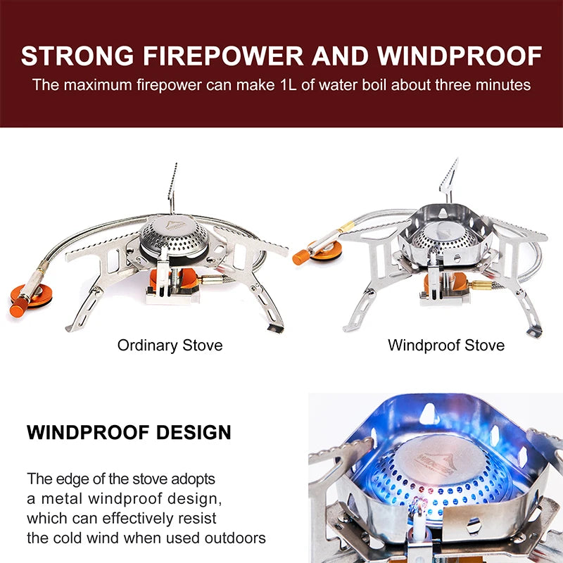 Widesea Camping Windproof Gas Burner Stove Outdoor Trips