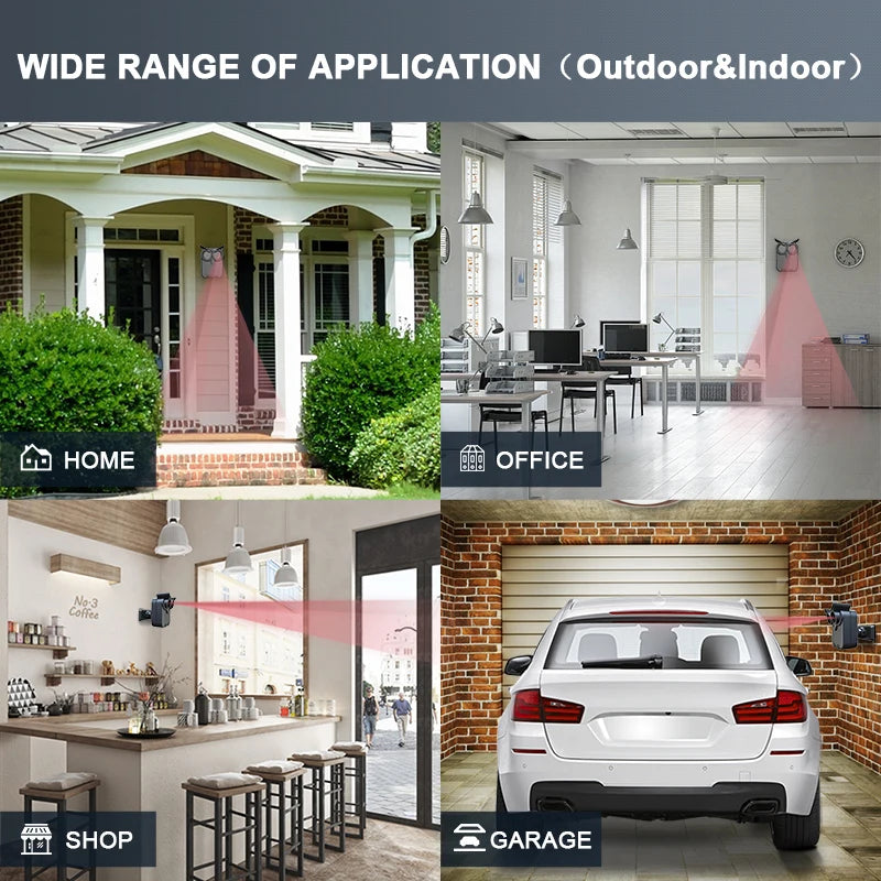 HTZSAFE Wireless Driveway Security Alarm With PIR Motion Detector