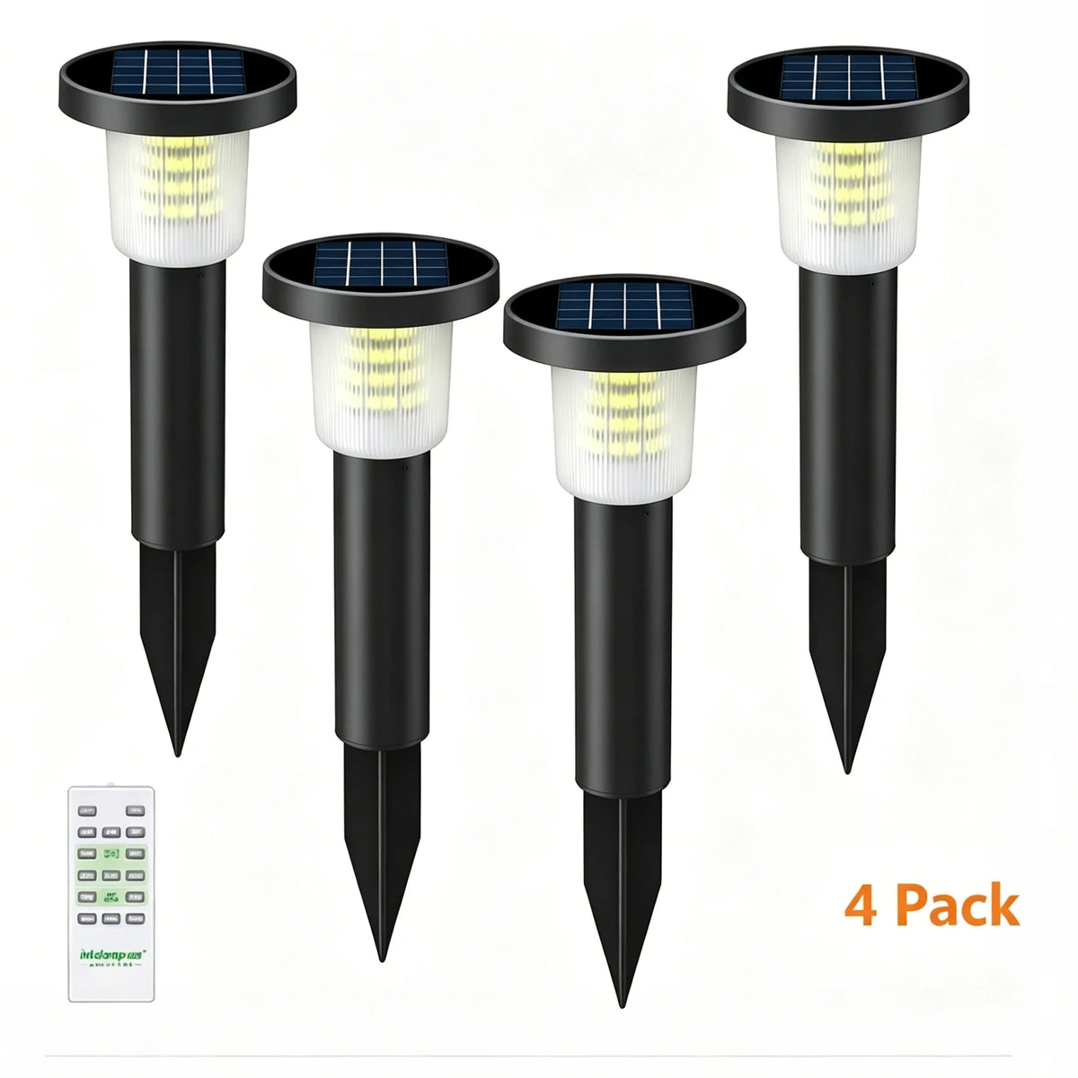 Intelamp Solar Pathway Lights Waterproof Outdoor LED Landscape Lamps
