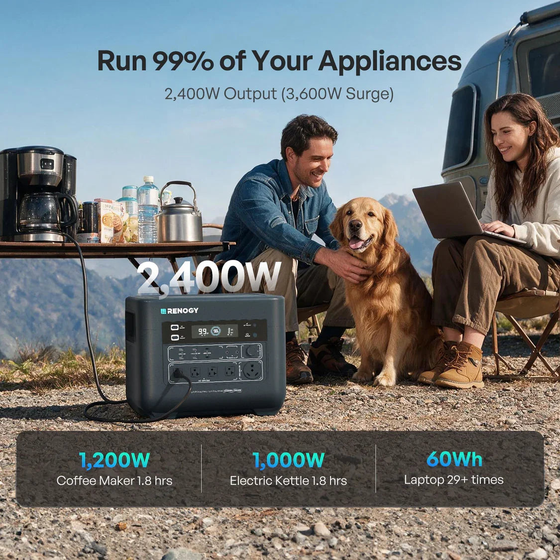 Renogy Portable Power Station With LiFePO4 Battery And Solar Charging
