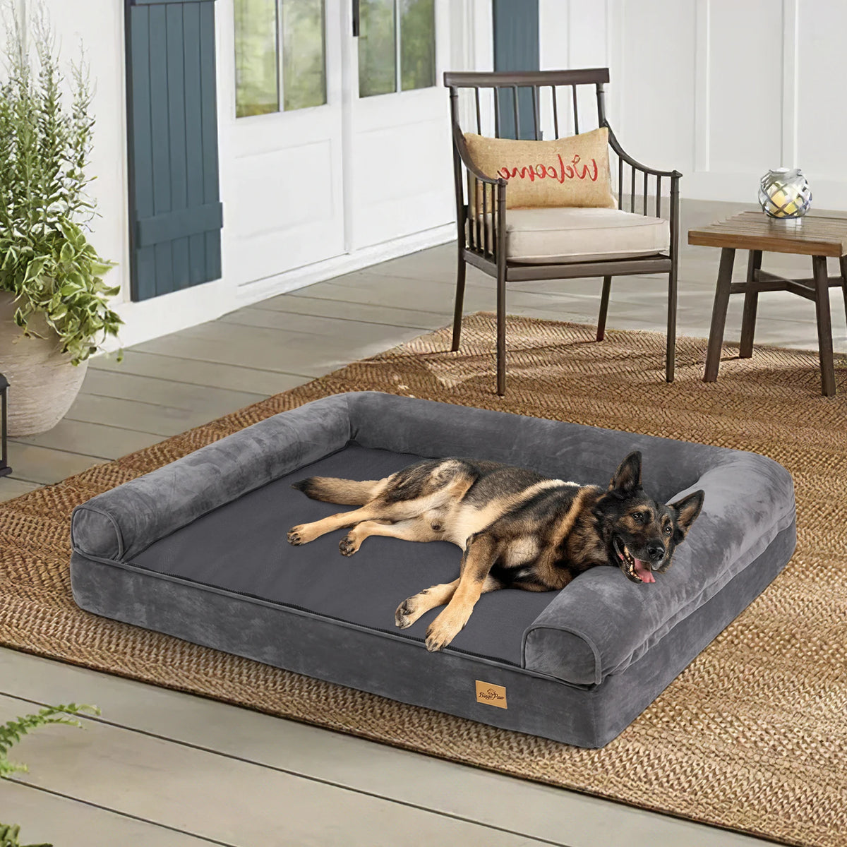 BINGOPAW Orthopedic Waterproof Dog Bed With Sides And Washable Cover