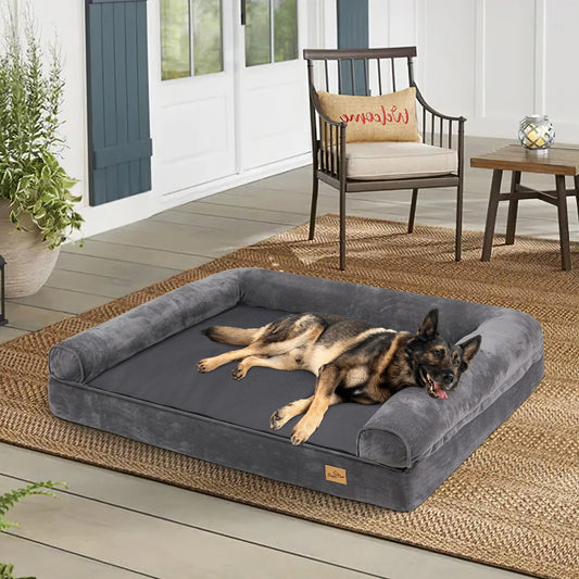 BINGOPAW Orthopedic Waterproof Dog Bed With Sides And Washable Cover