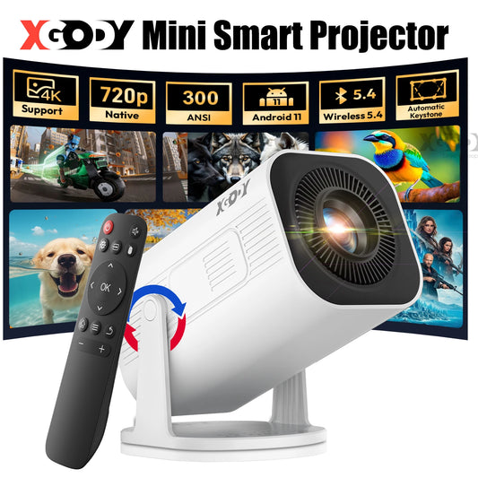 XGODY Gimbal Pro 720P Android Projector With Auto Keystone Correction