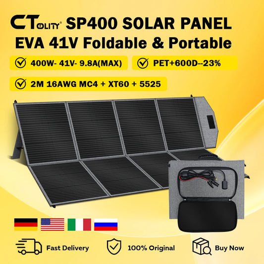 CTOLITY SP400 Portable Solar Panel 400W Flexible Charger