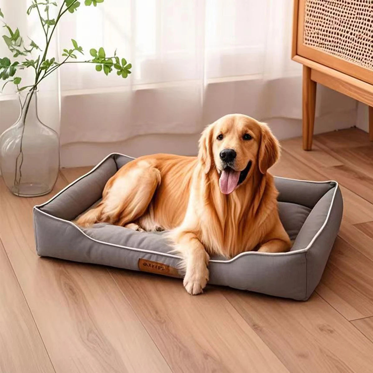 Square Dog Bed For Pets Waterproof Bite Resistant