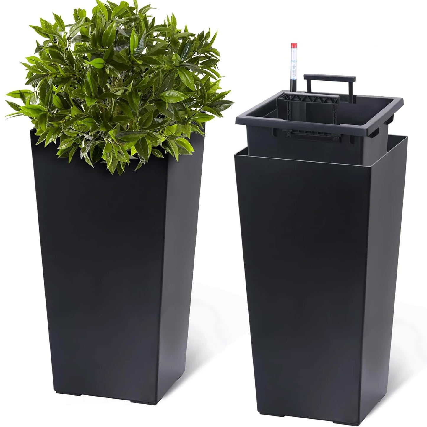 HobbyLane Indoor Outdoor Planter Set With Shelf Insert Plastic