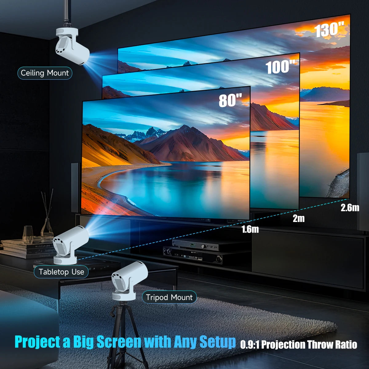 Magcubic HY300 Pro Wireless Projector With Android 14 System