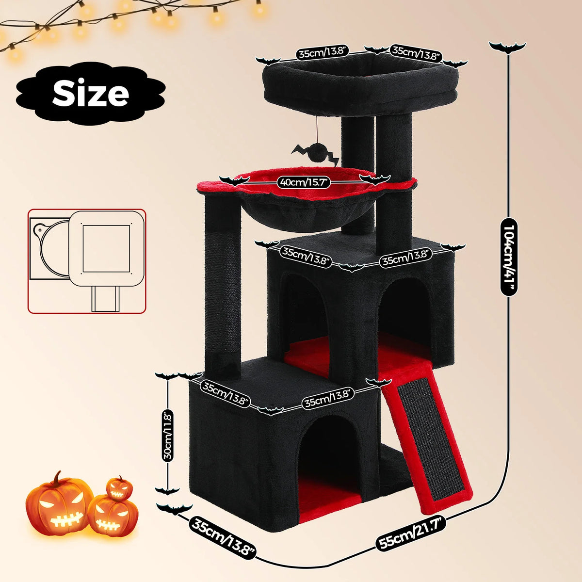 PAWZ Road Multi-Level Cat Tree With Condos And Sisal Scratching