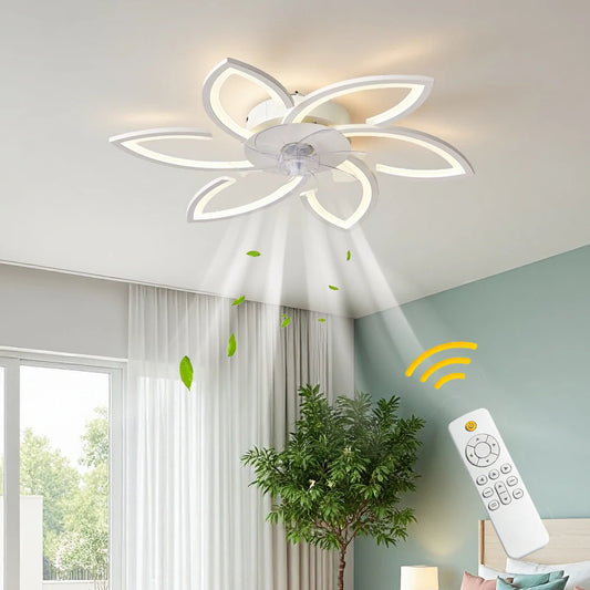 Petal Ceiling Fan Light With Remote Control And Stepless Dimming