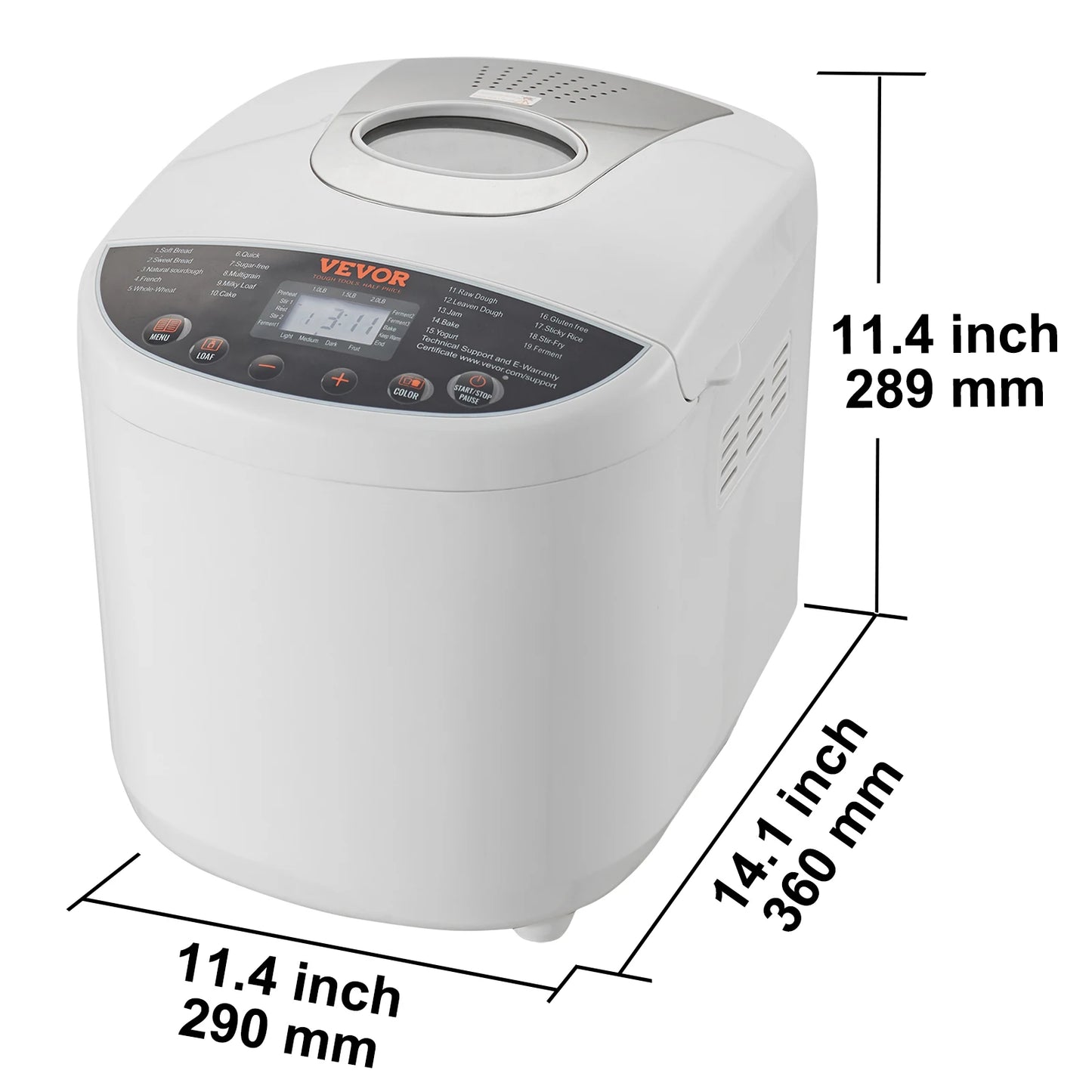SucceBuy Automatic Bread Maker With Nonstick Ceramic Pan