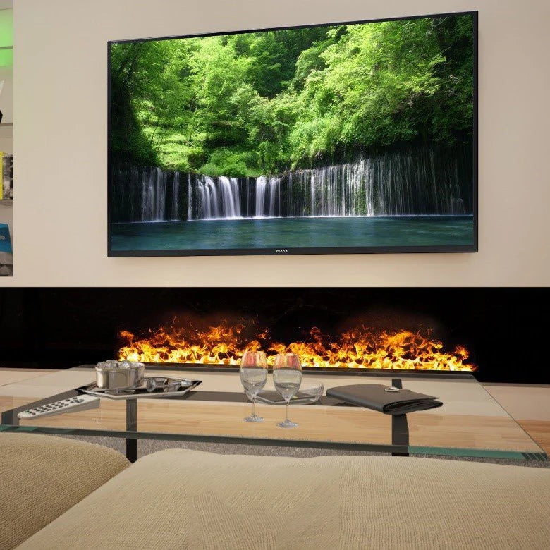 AFLYEVER Smart Water Vapor Fireplace With 3D Flame App Control