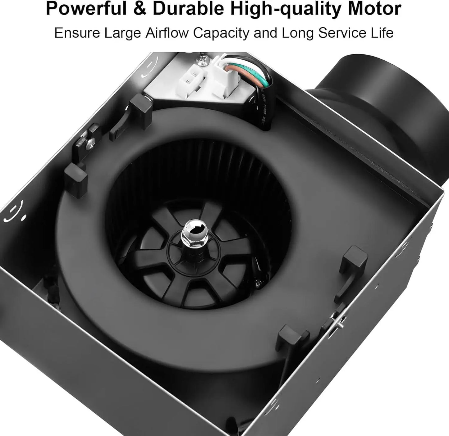 JOEAONZ 110 CFM Exhaust Fan With LED Three Temperature Settings