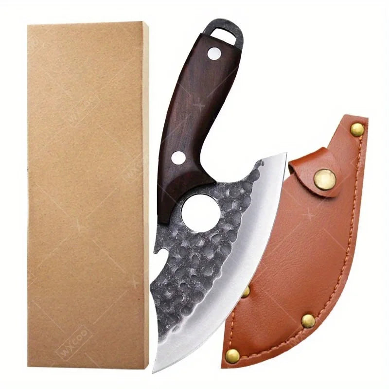 Stainless Steel Cleaver Chef Knife Pair For Kitchen Prep