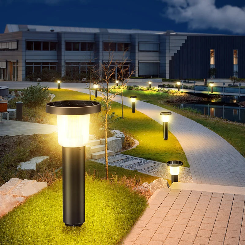 Intelamp Solar Pathway Lights Waterproof Outdoor LED Landscape Lamps