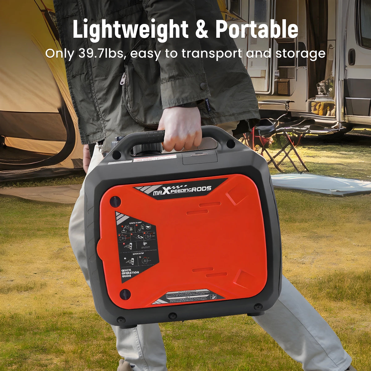 MXR Portable Gas Inverter Generator With CO Alarm For Camping
