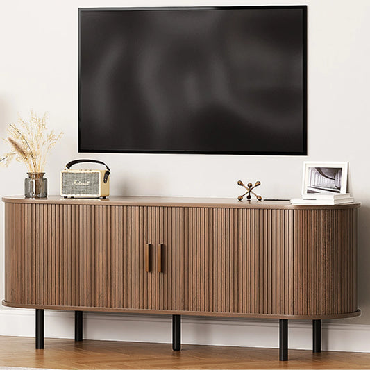 Onbrill Modern TV Stand With Power Outlet And Storage Shelf